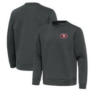 NFL Antigua Grey San Francisco 49ers Relevant Lightweight Pullover Sweatshirt M